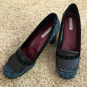 Like New in the Box Tommy Hilfiger Blue Tweed with Black Pumps/Heels, Size 9
